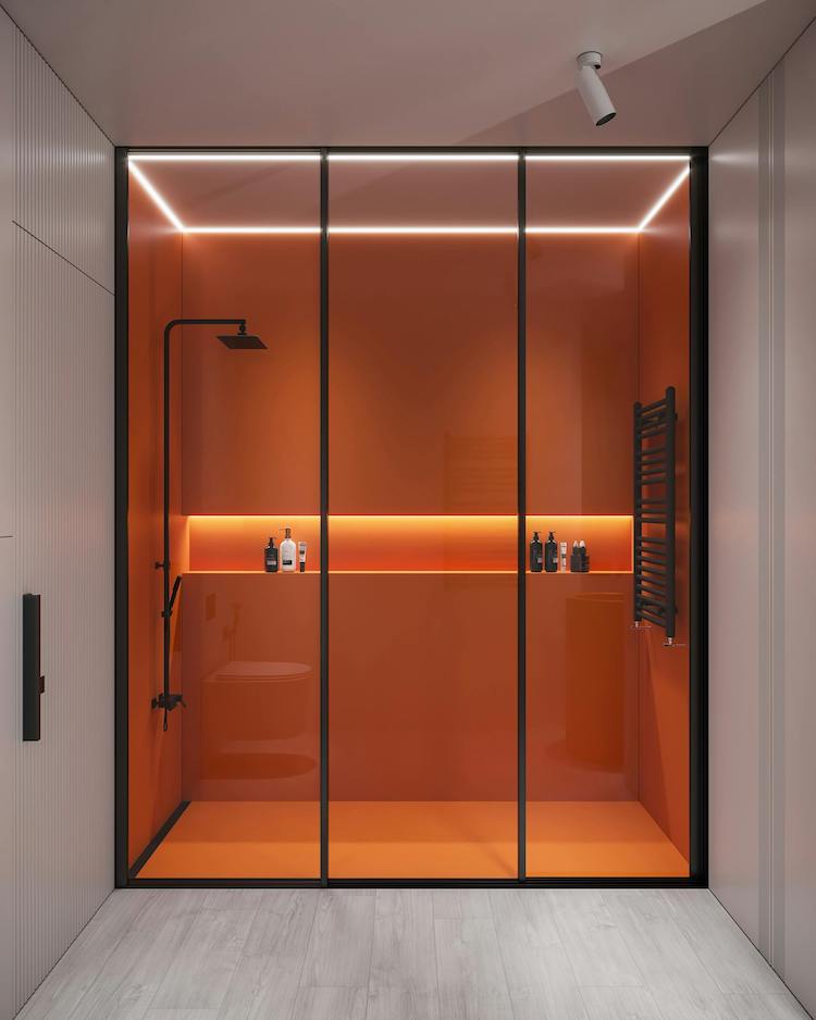 Mood light in a shower