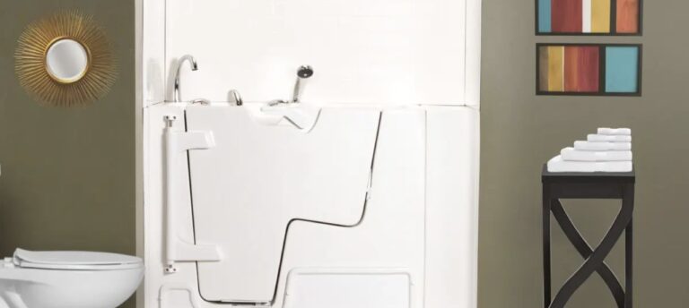 Elegant safe and accessible step-through tub by Bath Planet