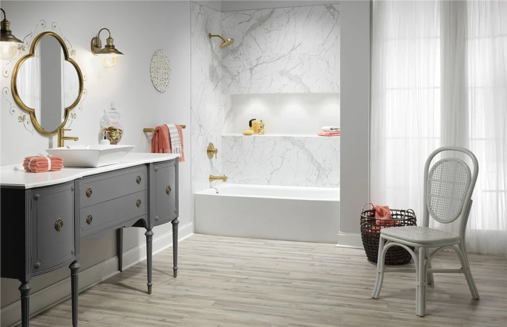 Bathroom upgraded to incorporate ADA and safety features.