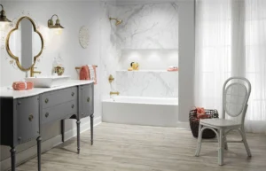 Bathroom upgraded to incorporate ADA and safety features.