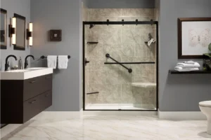 Bathroom with a walk-in shower