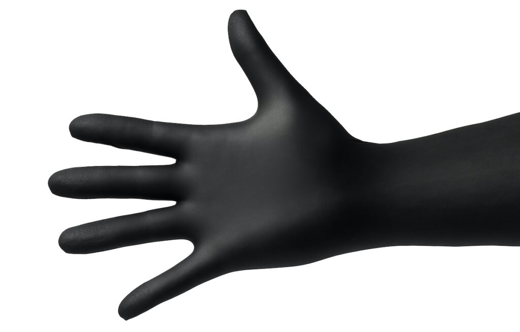 black nitrile glove