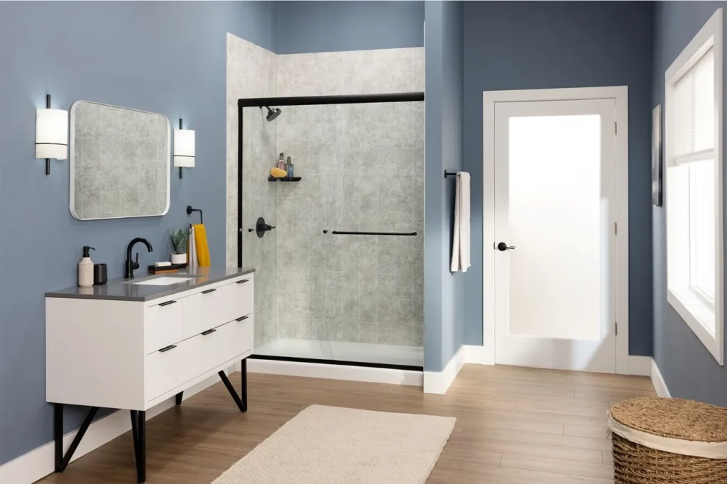 Sleek Bath Planet bathroom design for a home in Howell, MI.