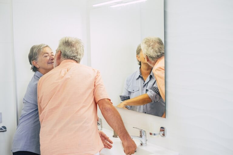 Bathroom remodeled for seniors with safety and accessibility features